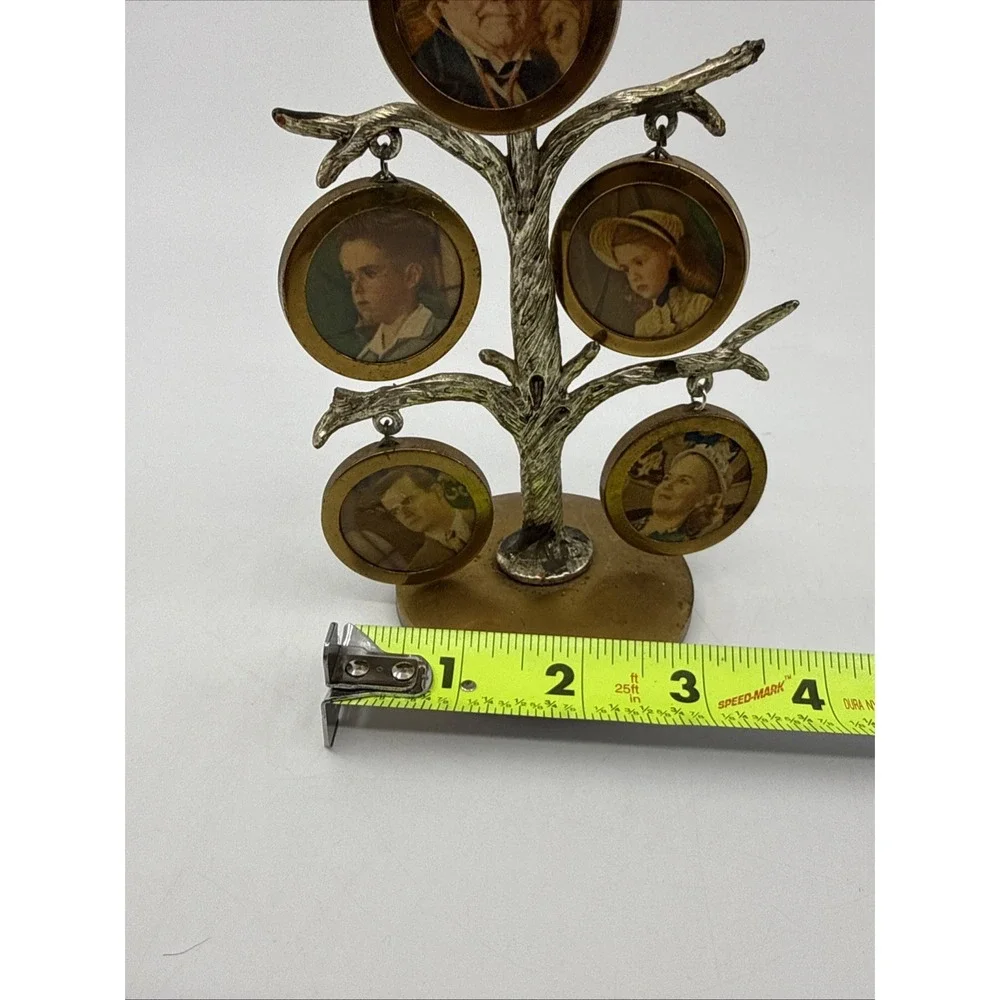 Vintage 1960s Photo Tree Stand  Gold Tone 6